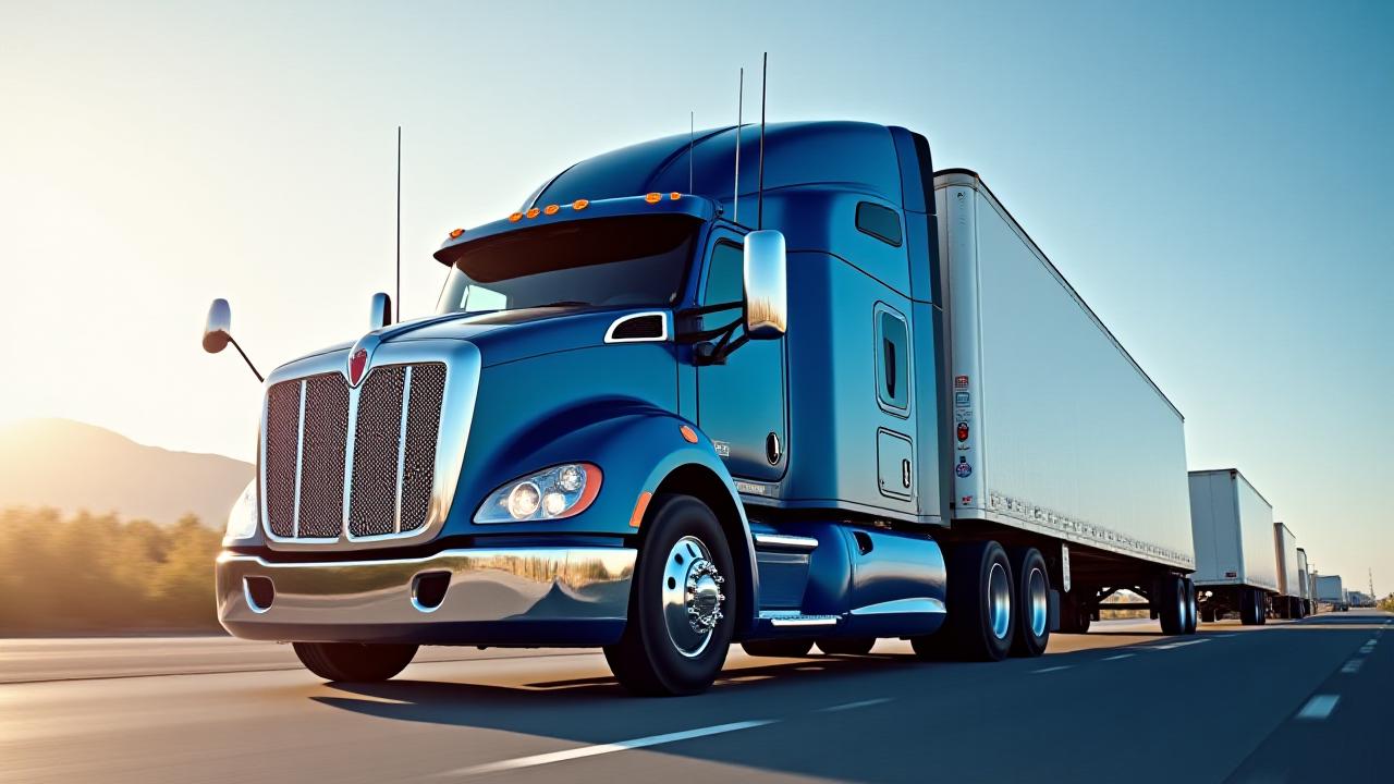 Marshall Trucking heavy duty vehicle in a professional logistics setting