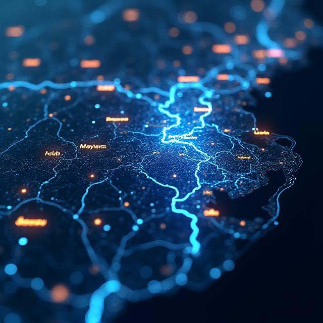 Strategic East Coast trucking network map illustrating Marshall Trucking routes