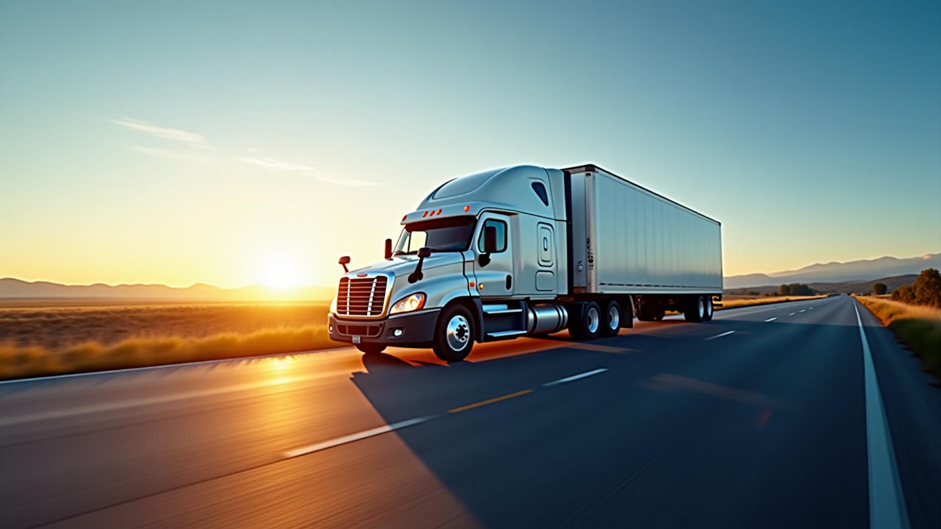 Marshall Trucking heavy-duty 53 foot dry van trailer on an open highway